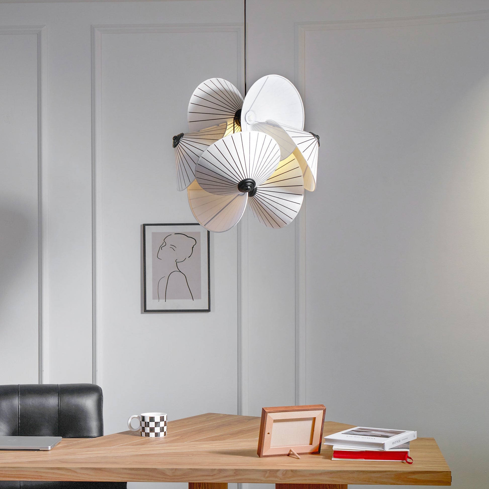 Zerinarae Individual Creativity Metal Fabric Pendant Light - Lamp Copper