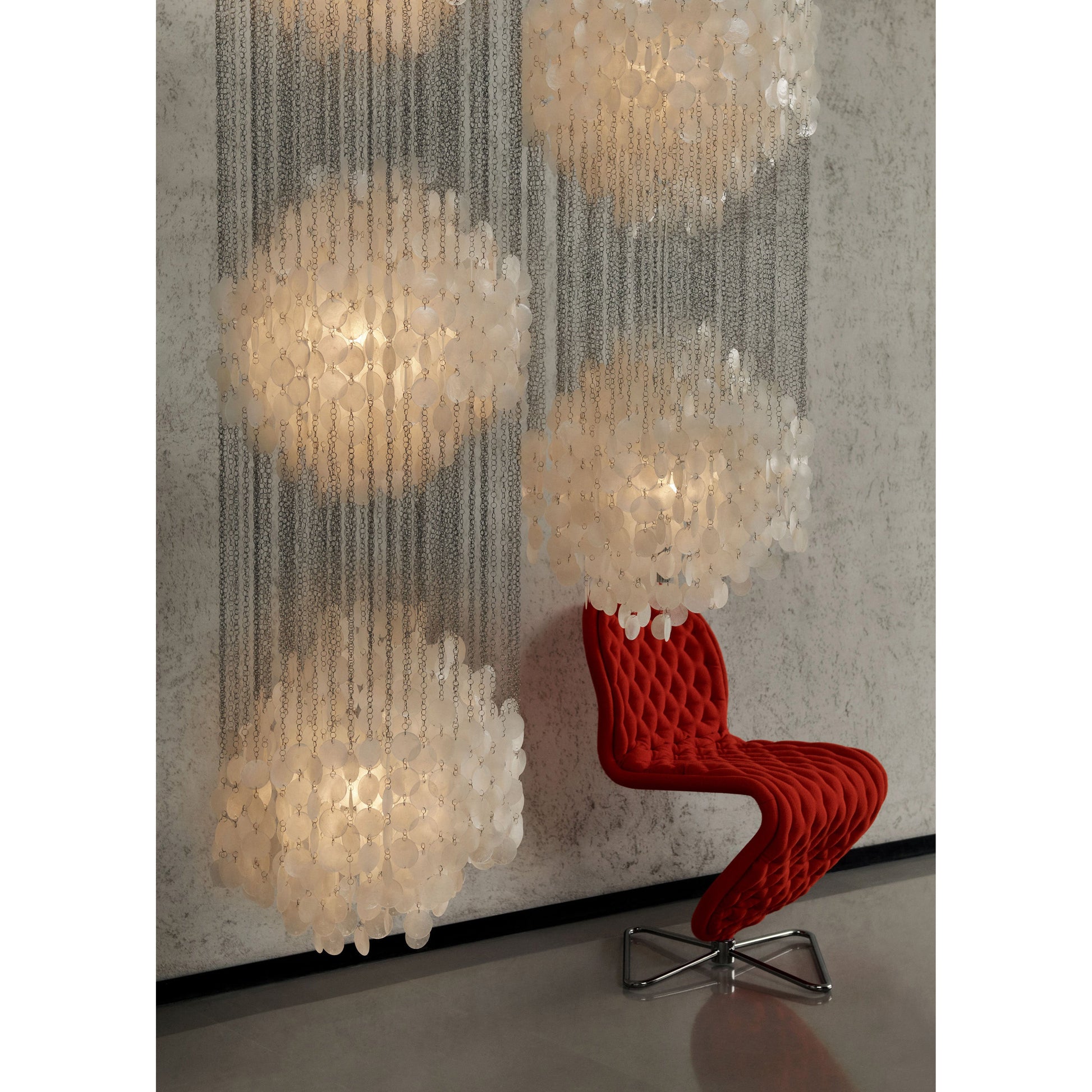 Idoris Postmodern Luxury Waterfall Metal Chandelier - Lamp Copper