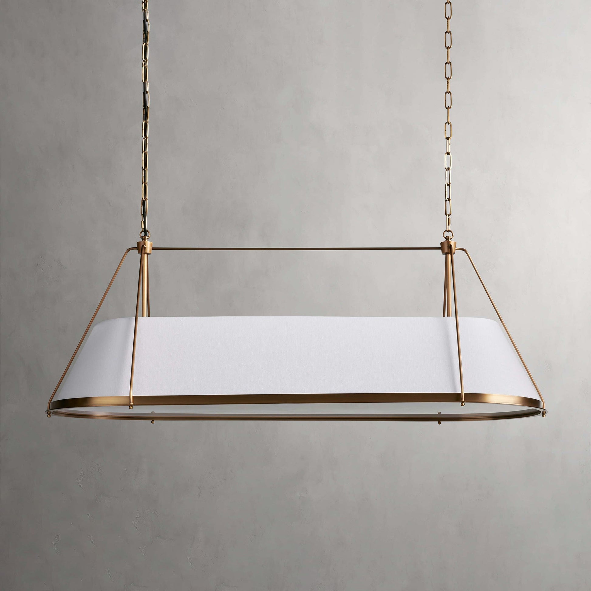 Lysilara Vintage Industrial Linear Fabric Chandelier - Lamp Copper