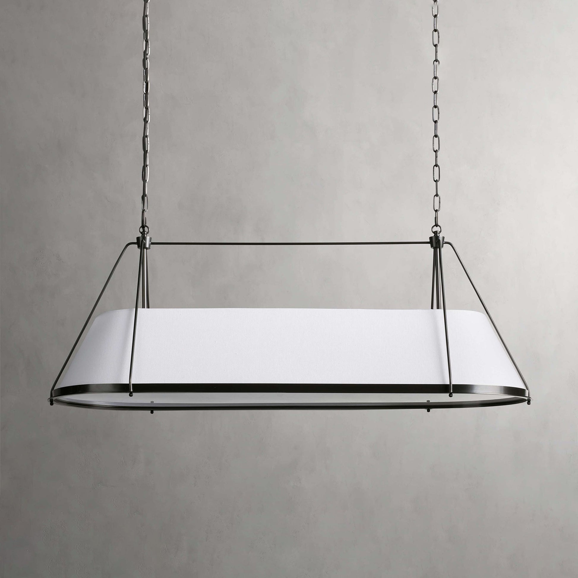 Lysilara Vintage Industrial Linear Fabric Chandelier - Lamp Copper