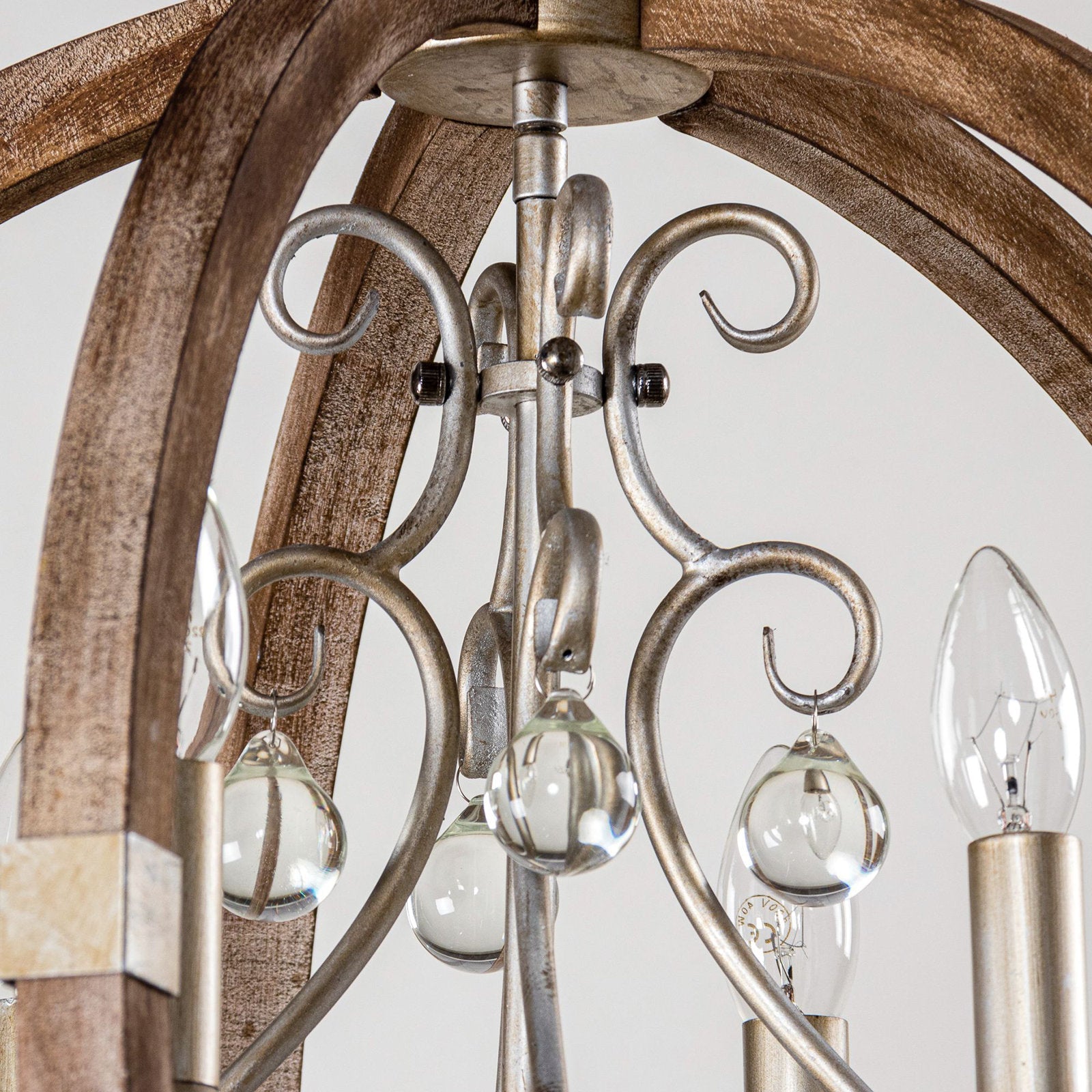 Oltheyra Premium Elegance Wooden Metal Pendant Lamp - Lamp Copper