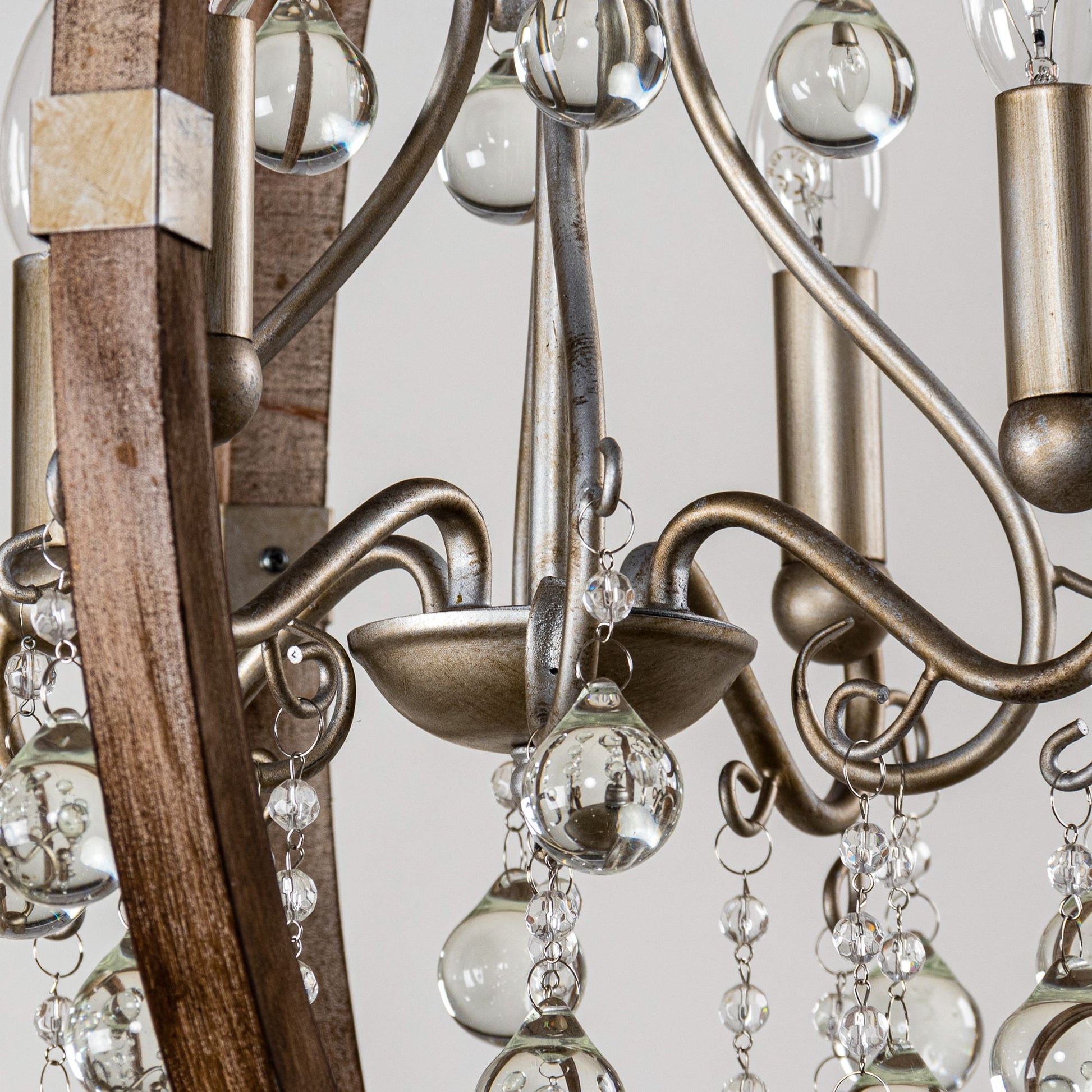 Oltheyra Premium Elegance Wooden Metal Pendant Lamp - Lamp Copper