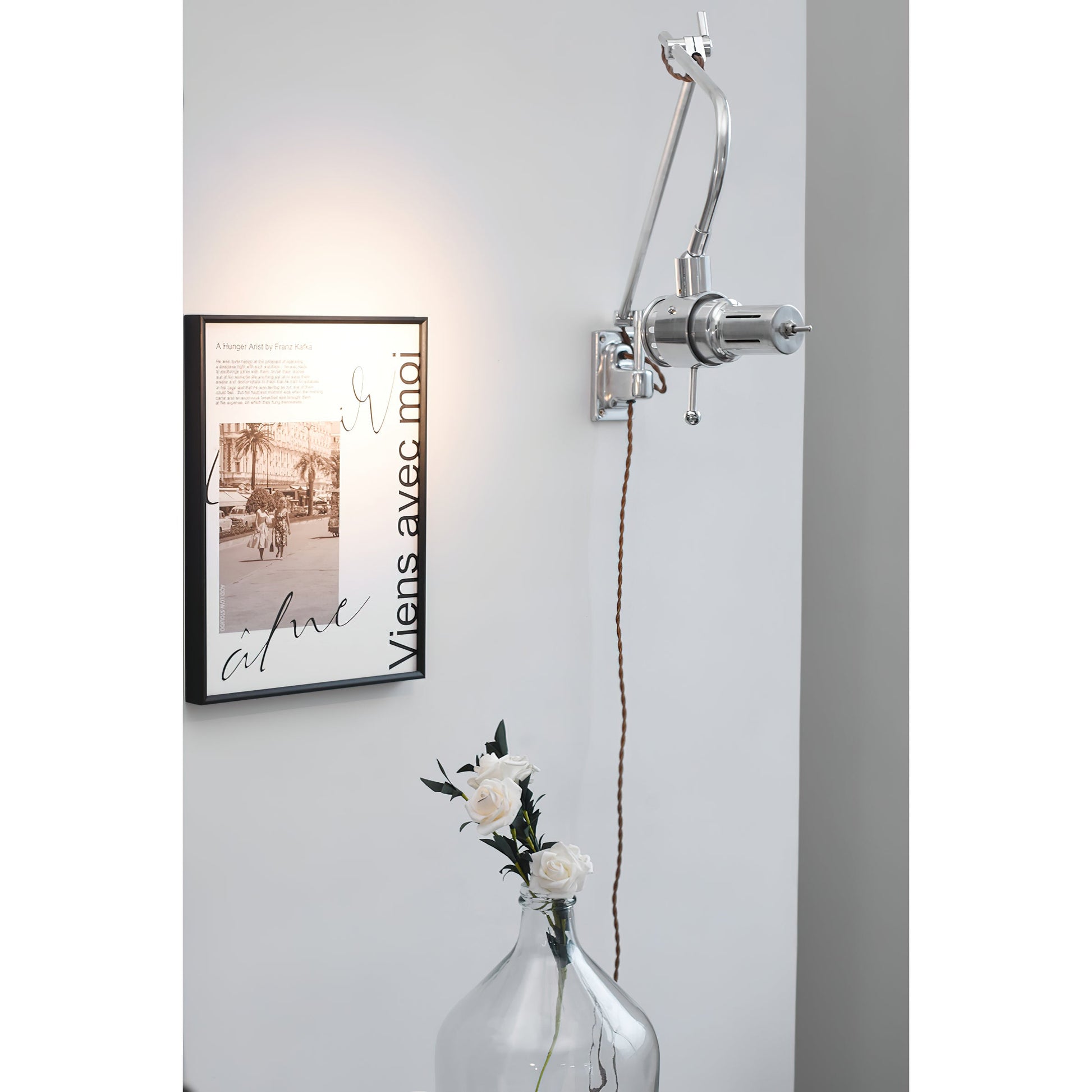 Ersolis Vintage Industrial Swing Arm Metal Sconce Wall Lamp - Lamp Copper