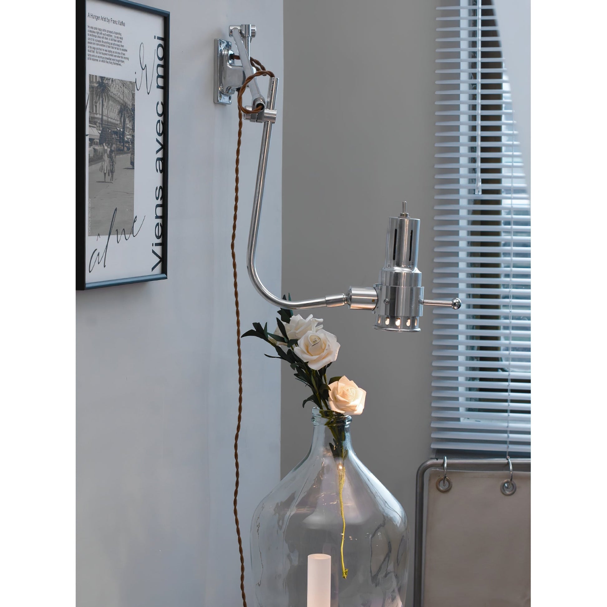 Ersolis Vintage Industrial Swing Arm Metal Sconce Wall Lamp - Lamp Copper