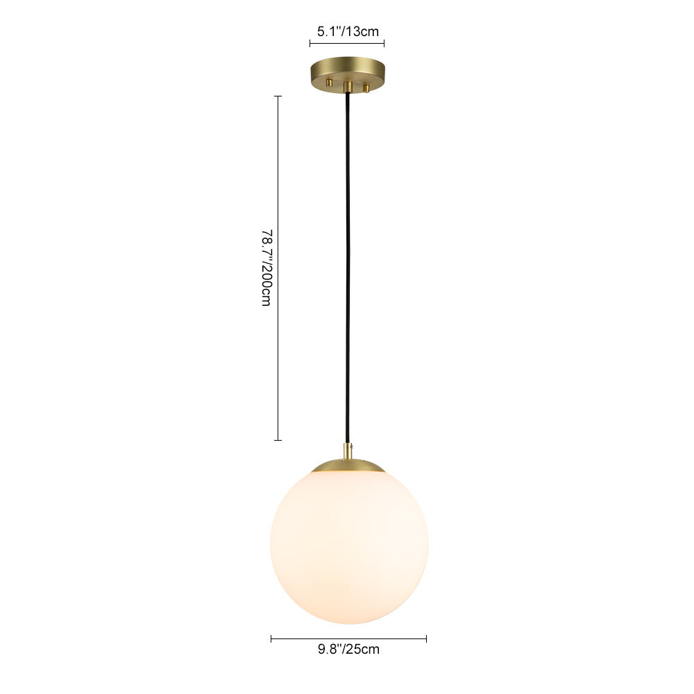 Xenuvox Simple Globe Glass Pendant - Lamp Copper