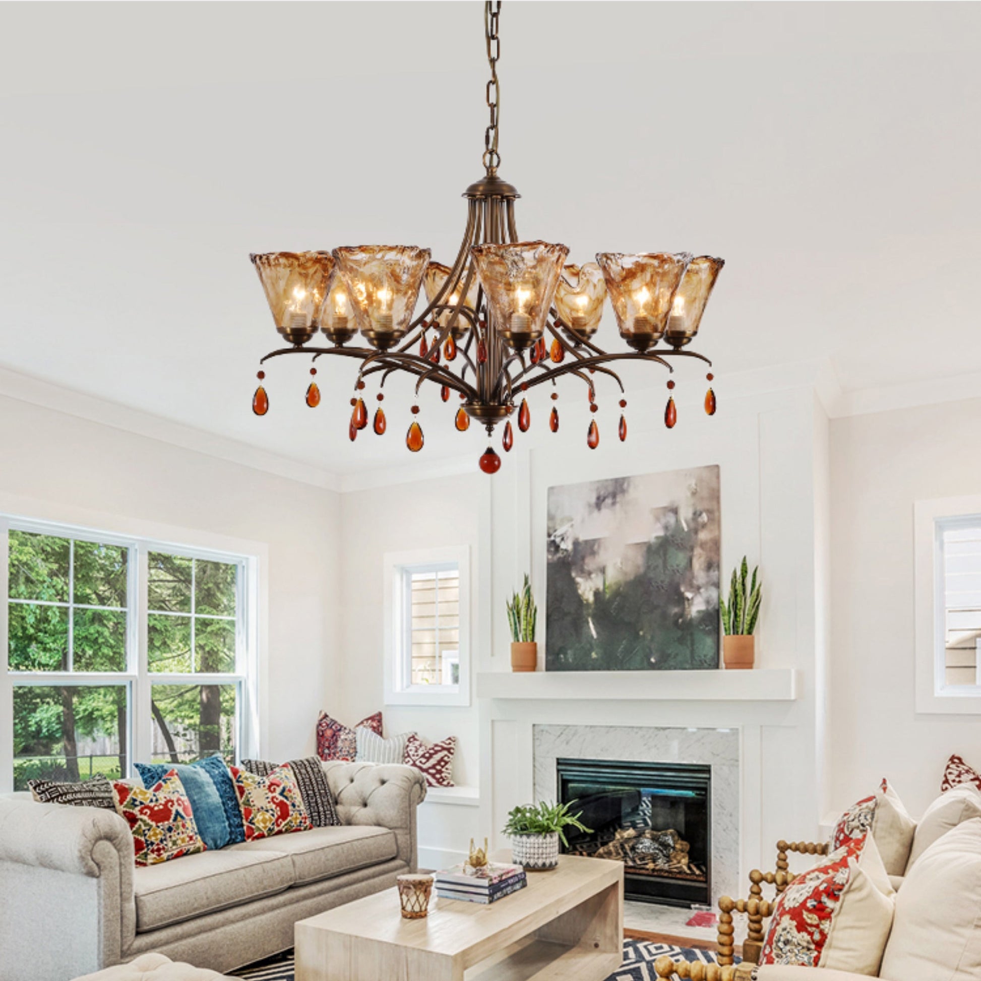 Nyshaiel Postmodern Luxury Crystal Chandelier - Lamp Copper