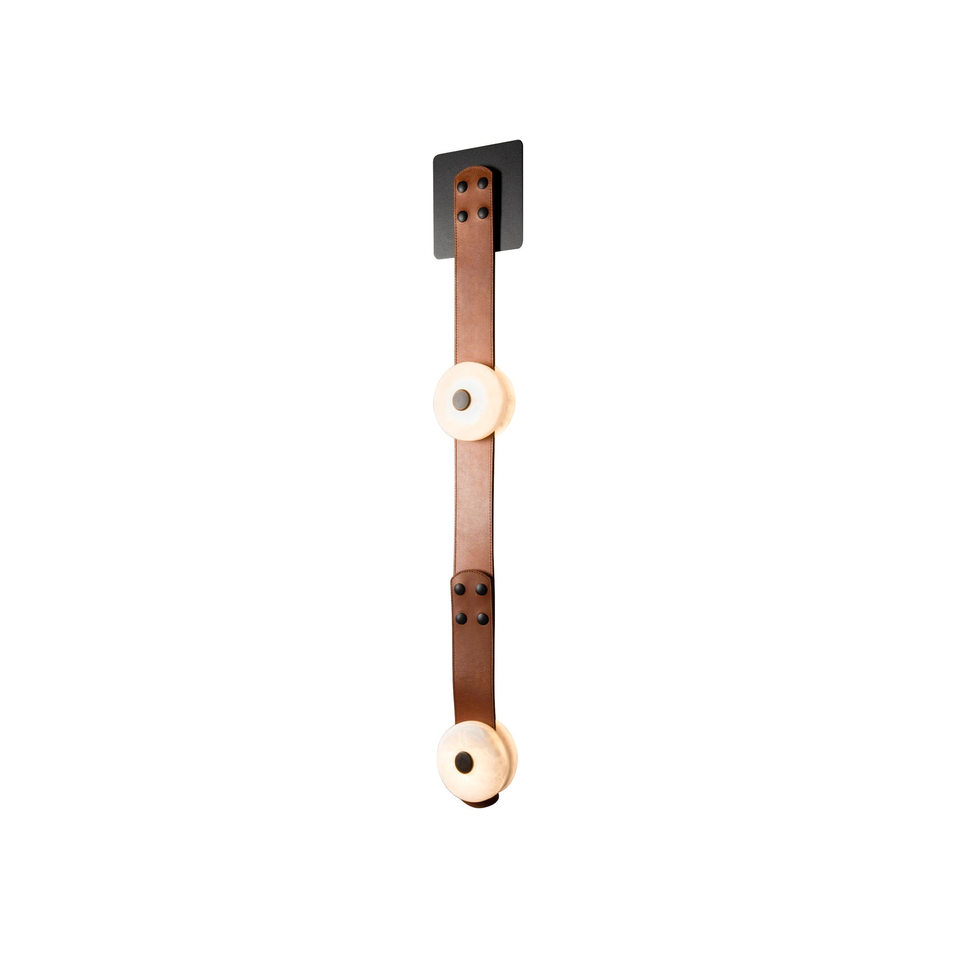 Evsore Modern Minimalist LED Leather Alabaster Sconce Wall Lamp - Lamp Copper