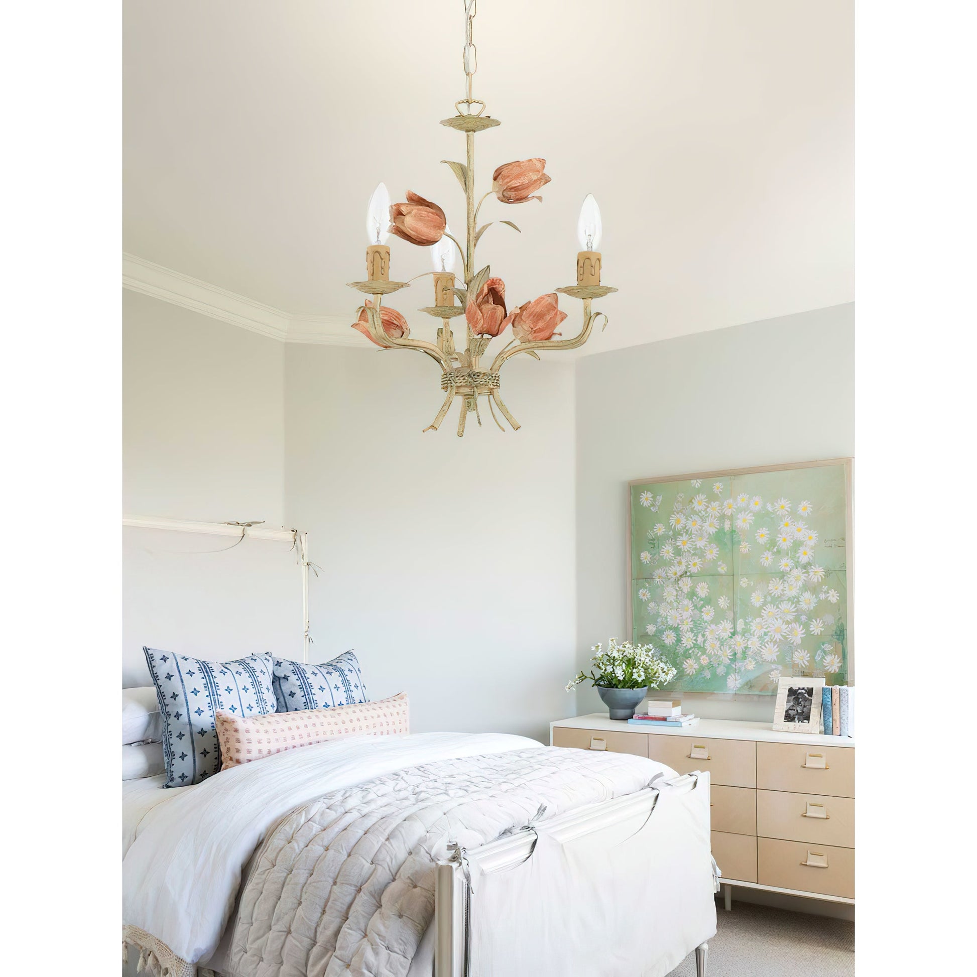 Cacaryra Classic Art Sage Rose Metal Chandelier - Lamp Copper