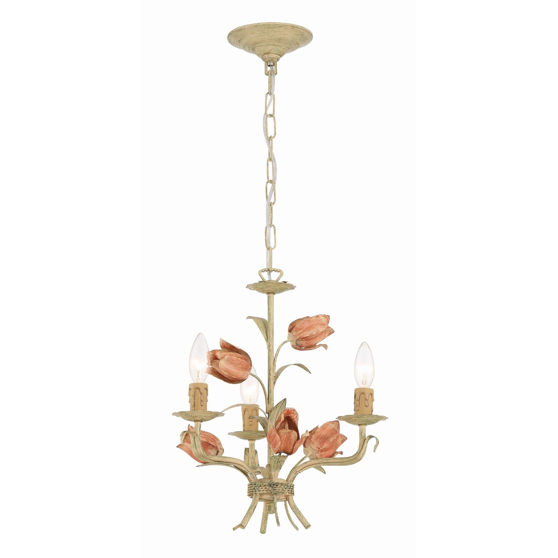 Cacaryra Classic Art Sage Rose Metal Chandelier - Lamp Copper