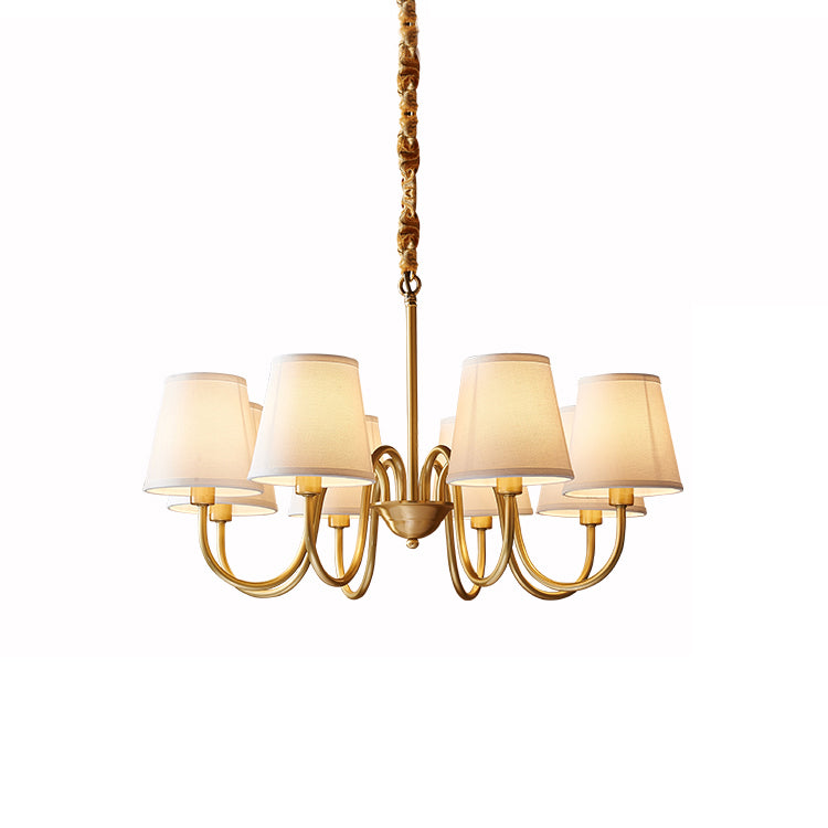 Aged Traditional Stacey Fabric Chandelier