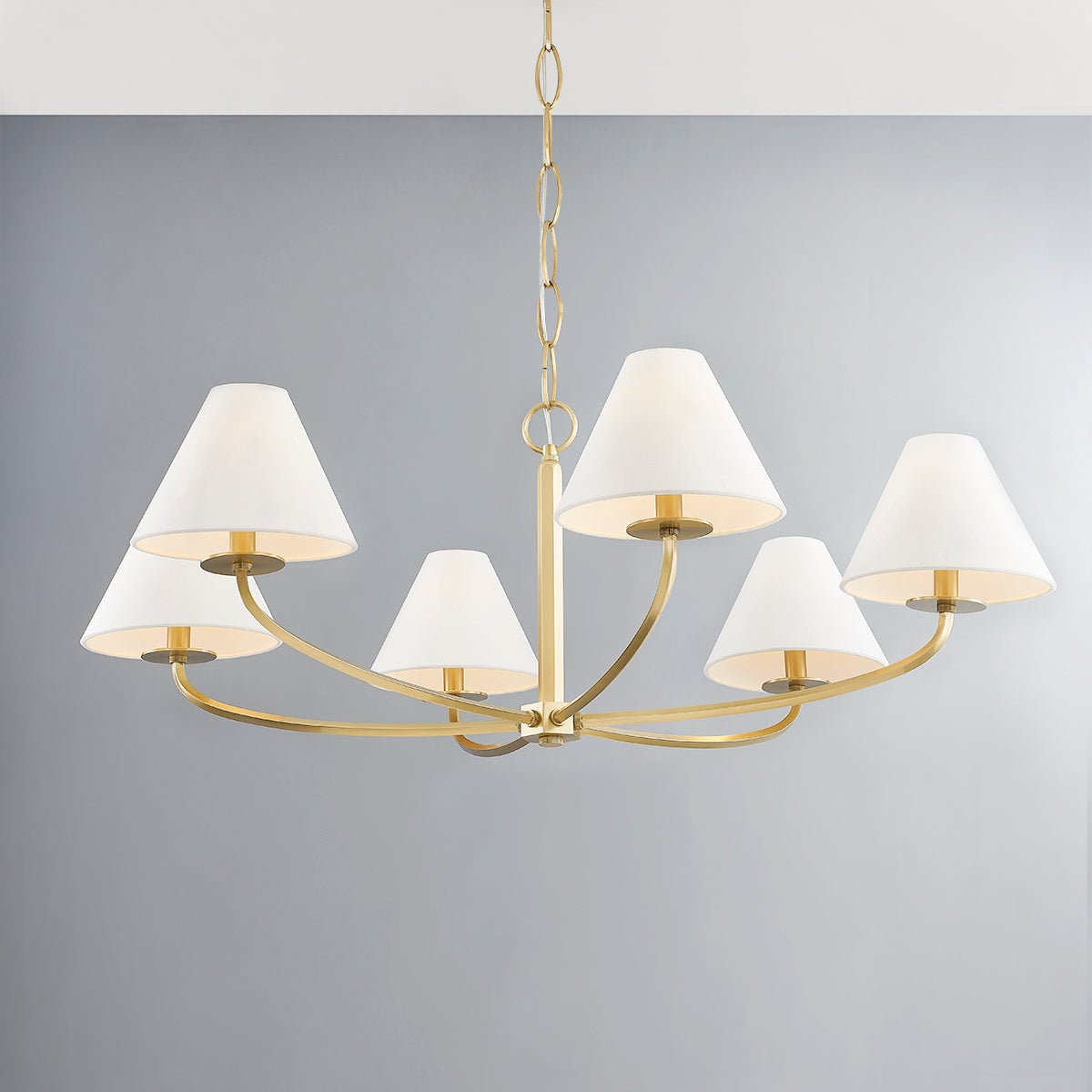 Fleur Classic Vintage Metal Fabric Chandelier - Lamp Copper