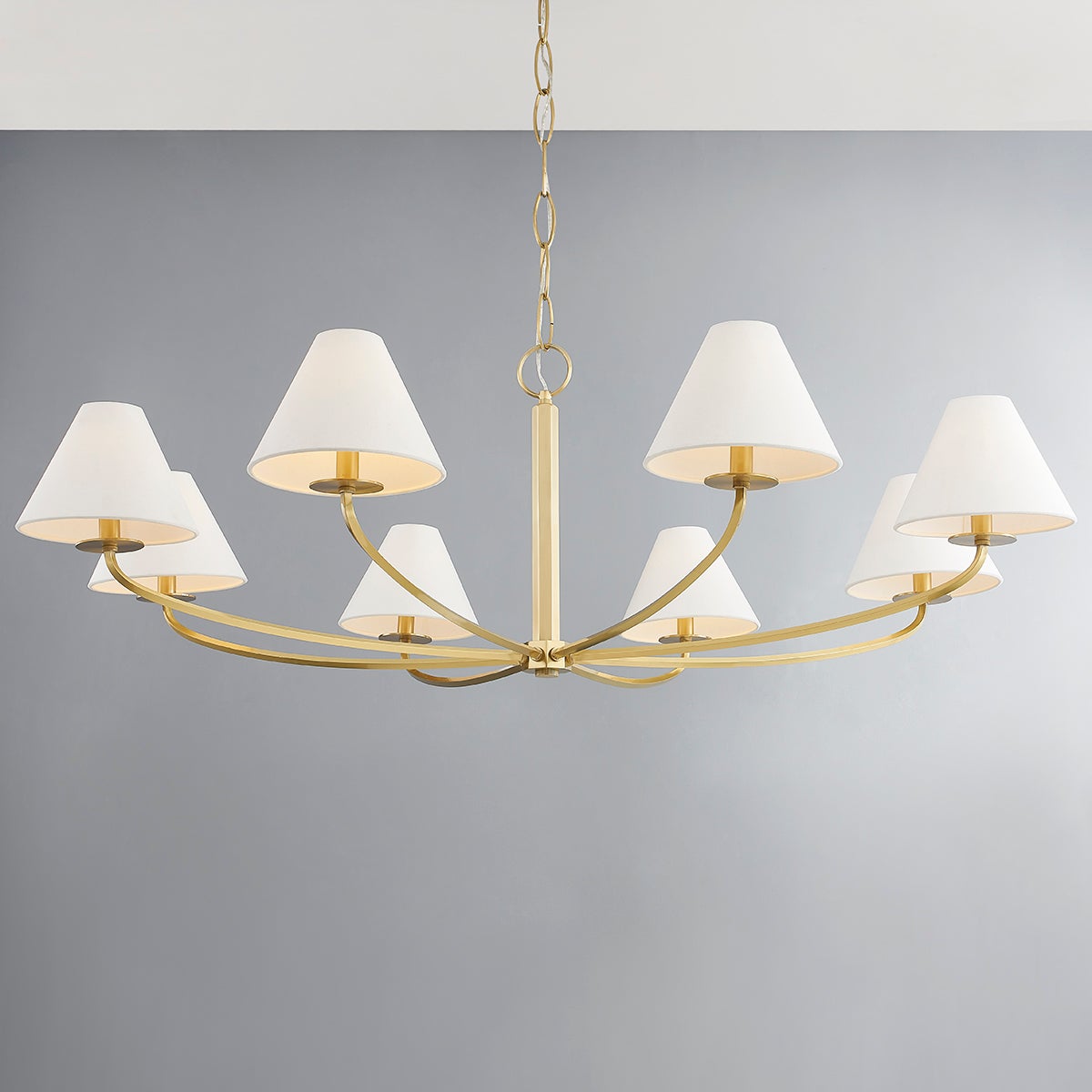 Fleur Classic Vintage Metal Fabric Chandelier - Lamp Copper