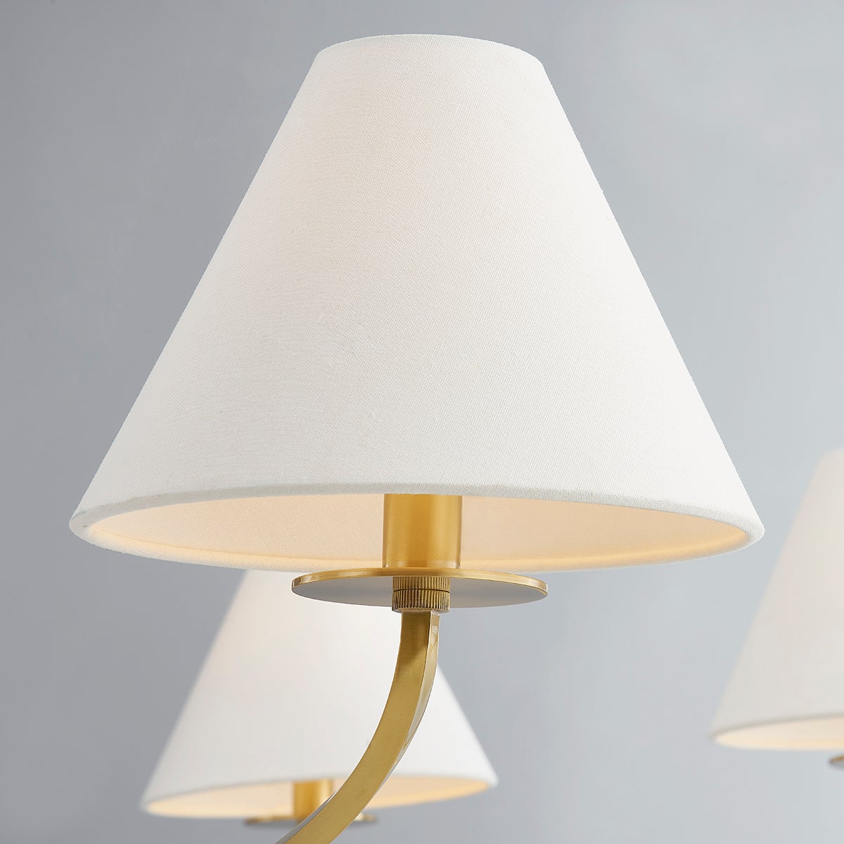 Fleur Classic Vintage Metal Fabric Chandelier - Lamp Copper