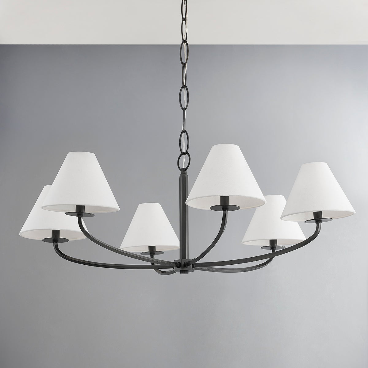 Fleur Classic Vintage Metal Fabric Chandelier - Lamp Copper