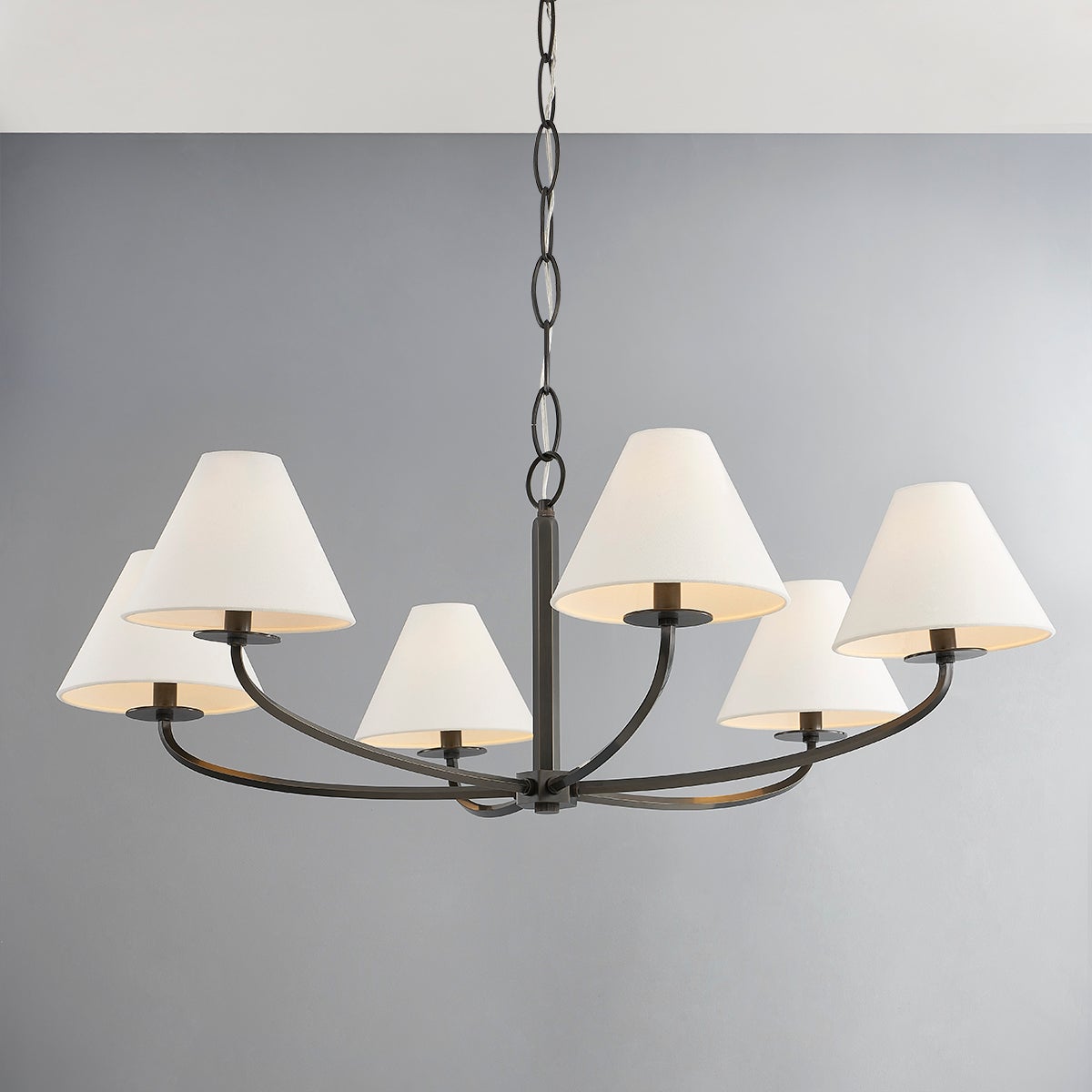 Fleur Classic Vintage Metal Fabric Chandelier - Lamp Copper