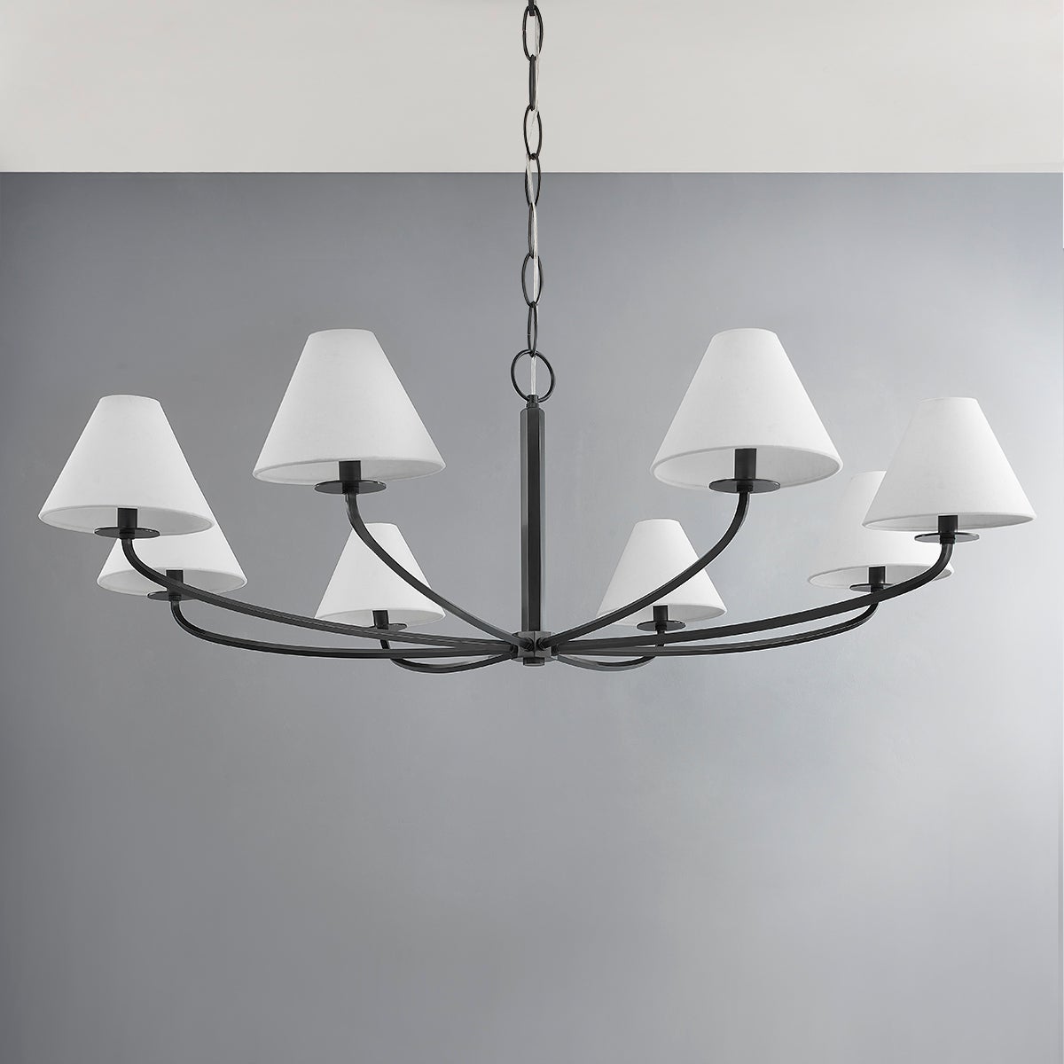 Fleur Classic Vintage Metal Fabric Chandelier - Lamp Copper
