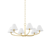 Fleur Classic Vintage Metal Fabric Chandelier - Lamp Copper