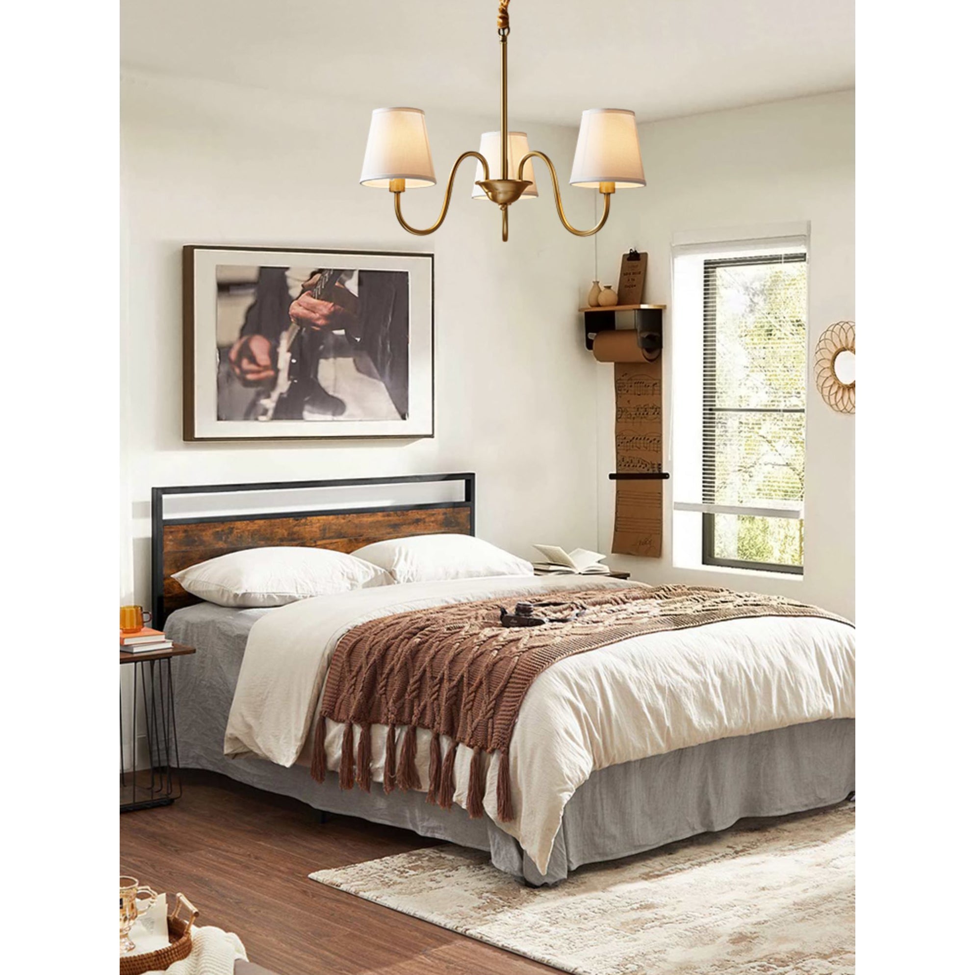 Aged Traditional Stacey Fabric Chandelier