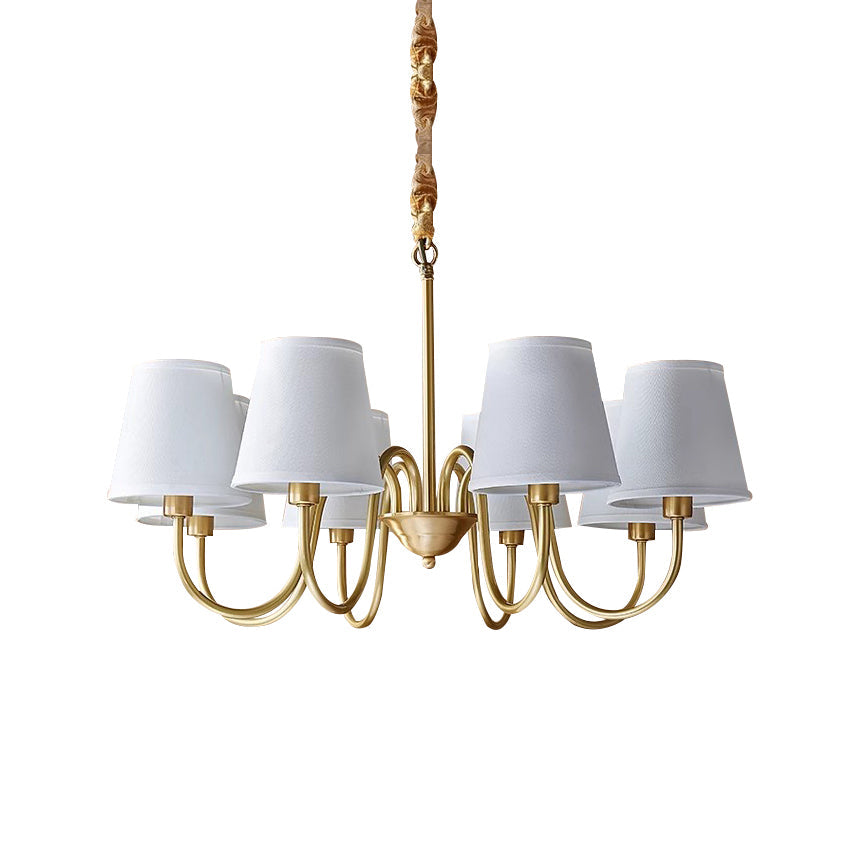 Aged Traditional Stacey Fabric Chandelier