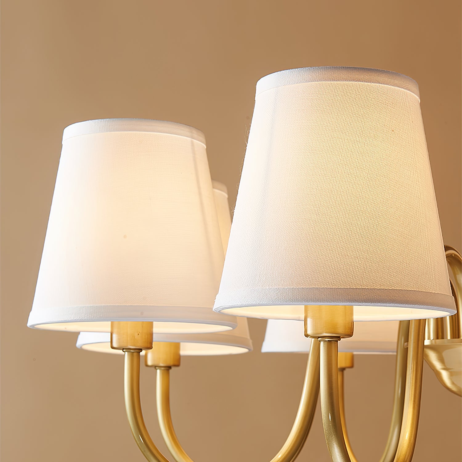 Aged Traditional Stacey Fabric Chandelier