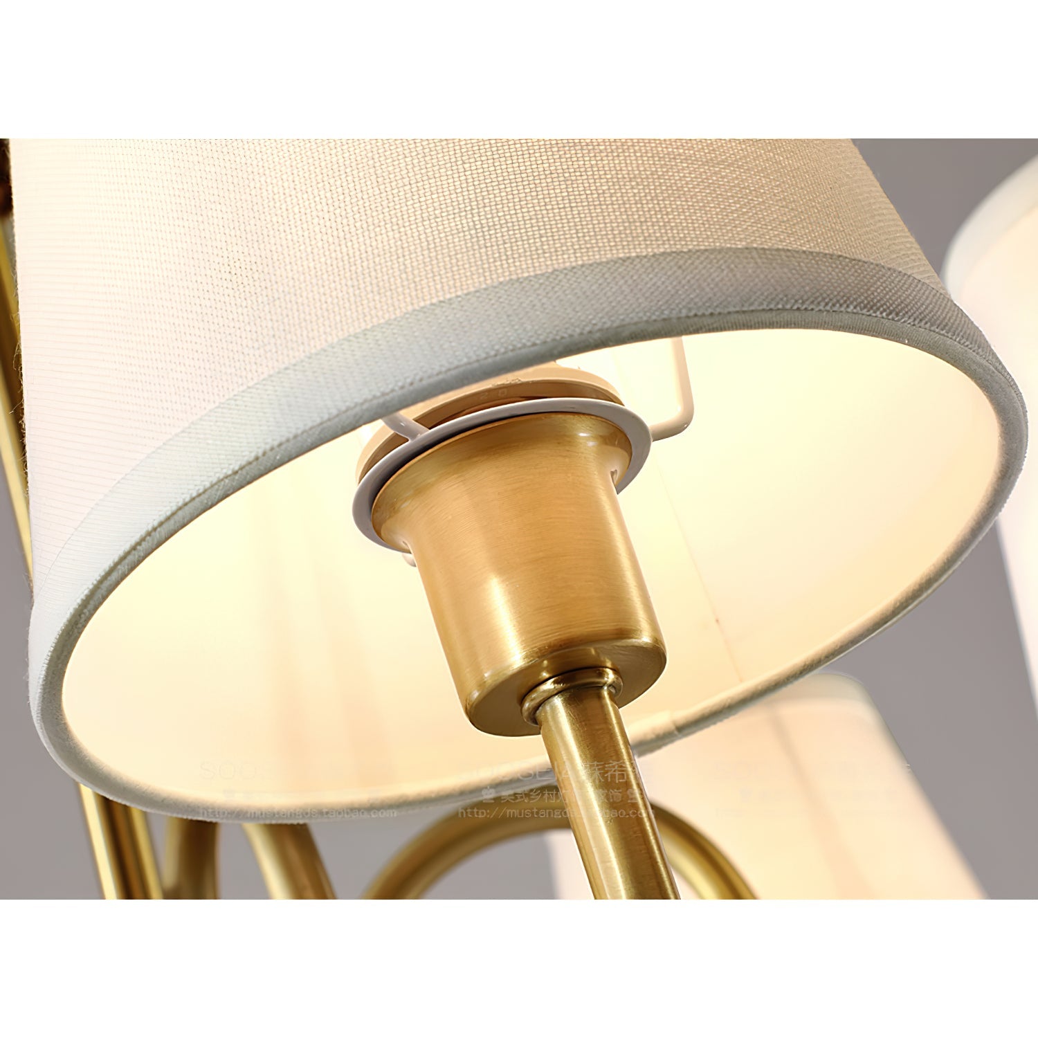 Aged Traditional Stacey Fabric Chandelier