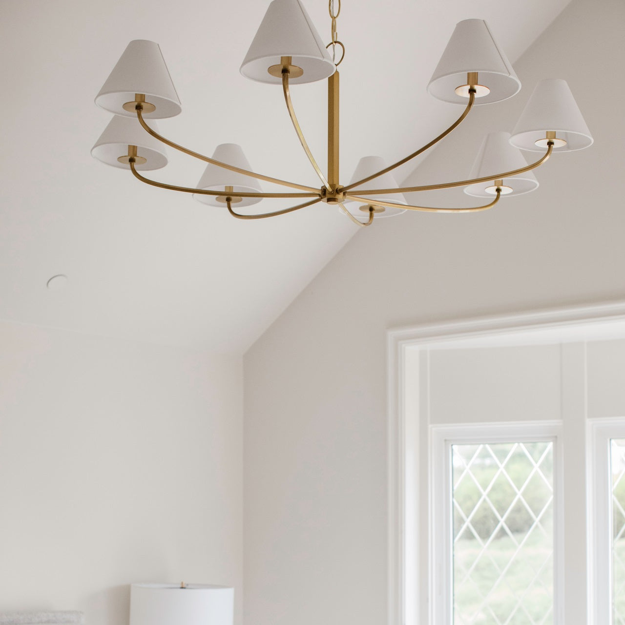 Fleur Classic Vintage Metal Fabric Chandelier - Lamp Copper