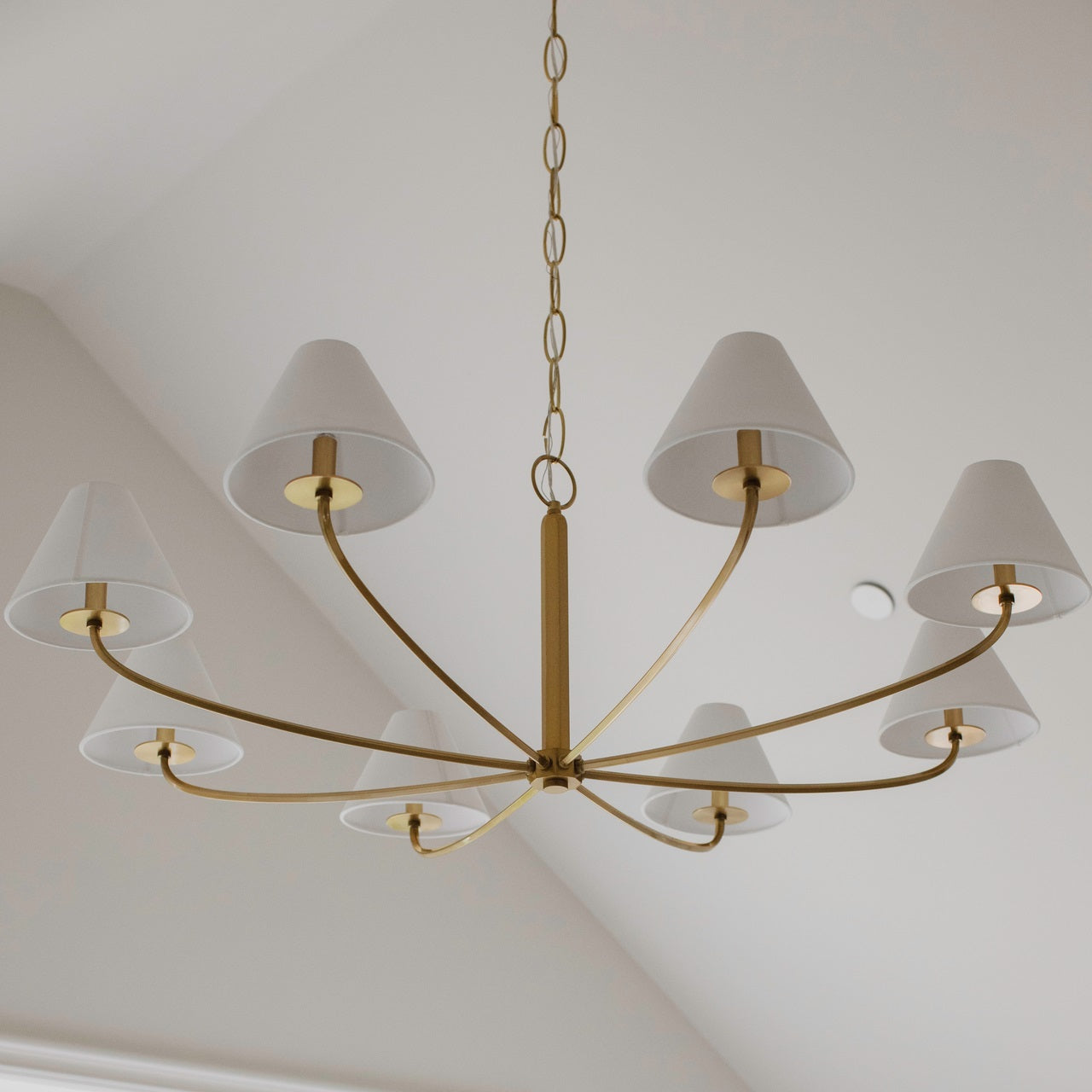 Fleur Classic Vintage Metal Fabric Chandelier - Lamp Copper