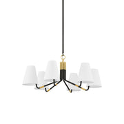 Stanwyck Vintage Industrial Fabric Chandelier - Lamp Copper