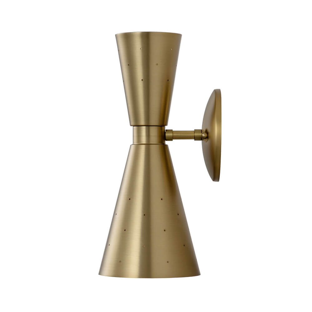 Lunero Metal Hourglass Wall Sconce
