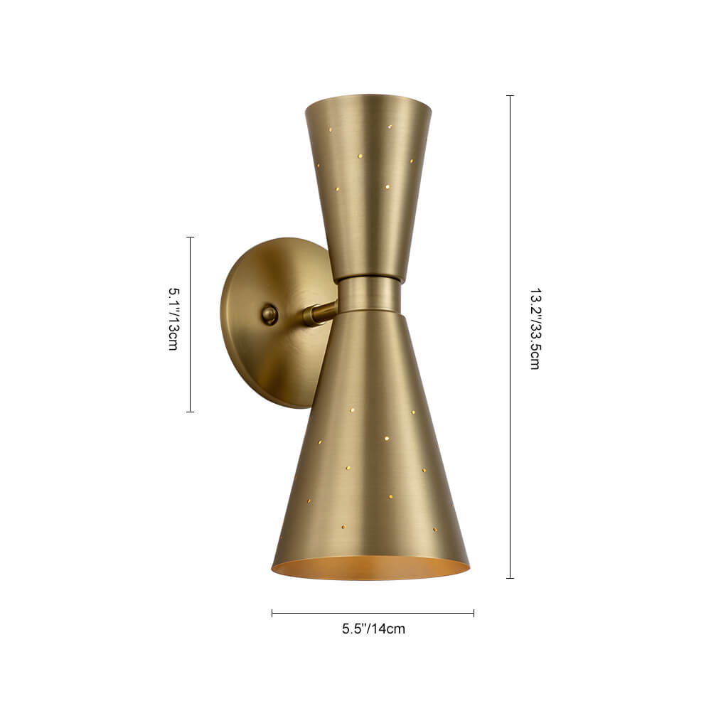 Lunero Metal Hourglass Wall Sconce