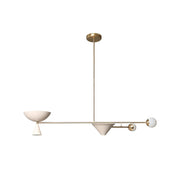 Comareth Modern Minimalist Glass Metal Chandelier - Lamp Copper