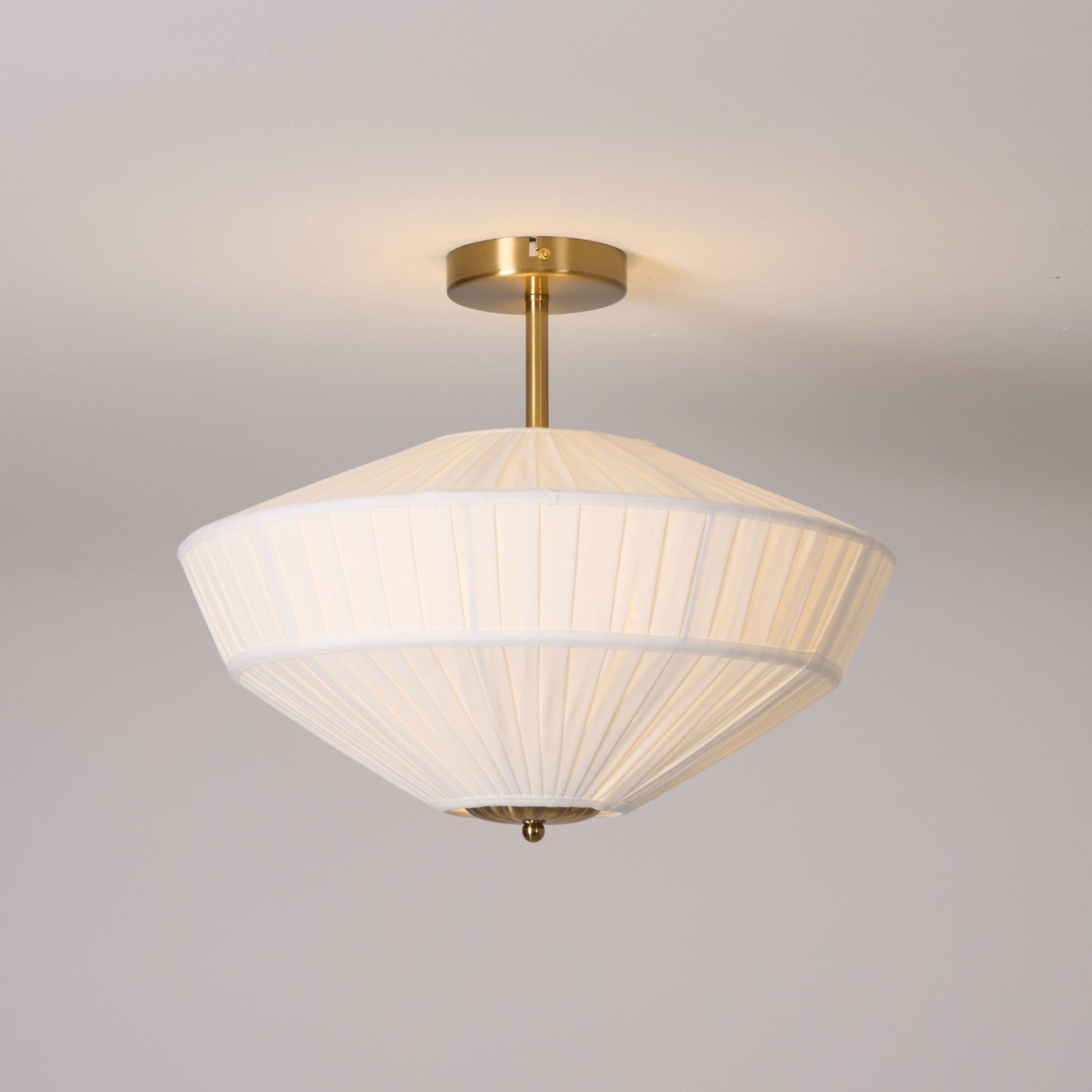 Casoreth Modern Minimalist Pleated Metal Fabric Ceiling Lamp - Lamp Copper