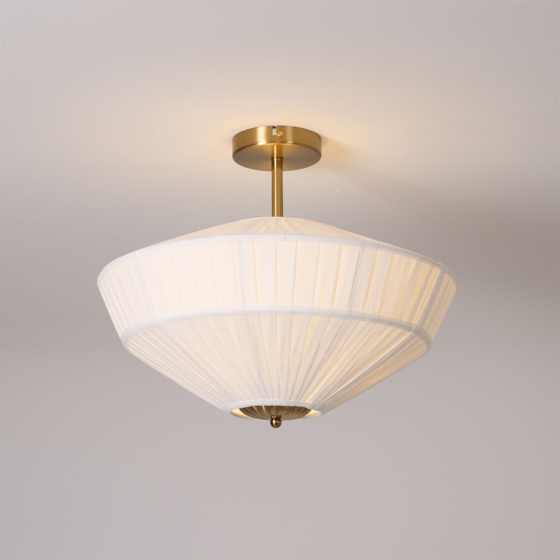 Casoreth Modern Minimalist Pleated Metal Fabric Ceiling Lamp - Lamp Copper