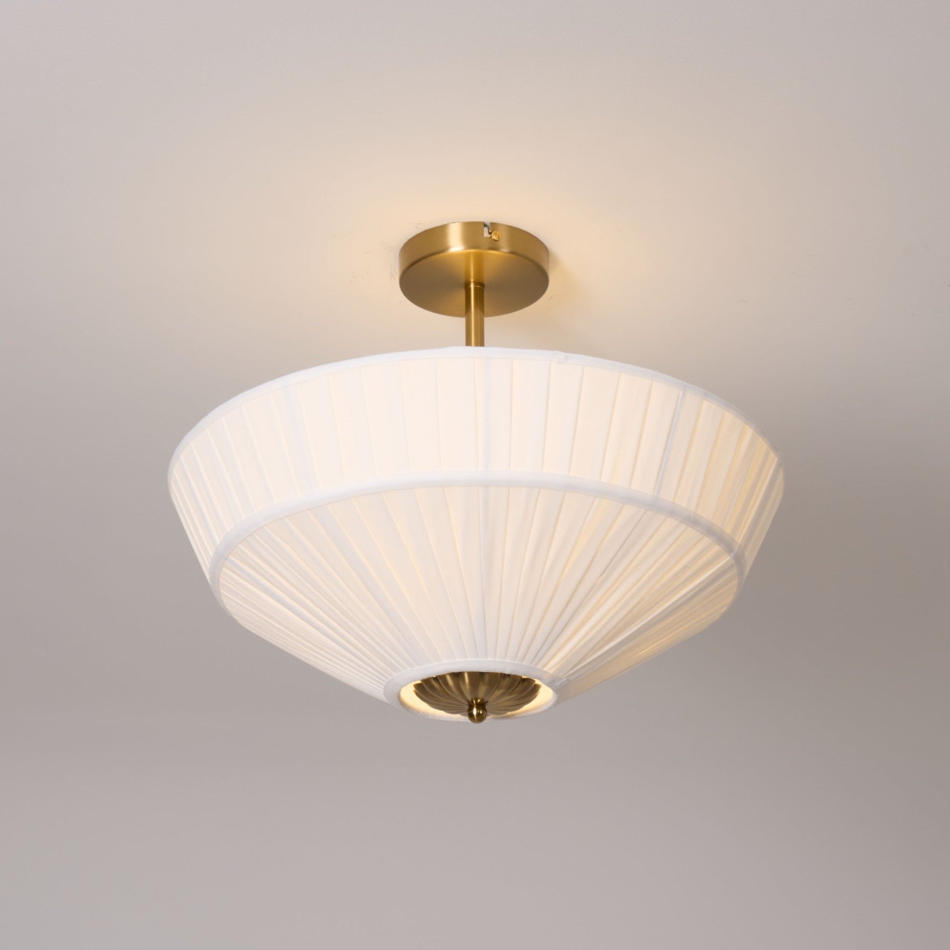 Casoreth Modern Minimalist Pleated Metal Fabric Ceiling Lamp - Lamp Copper