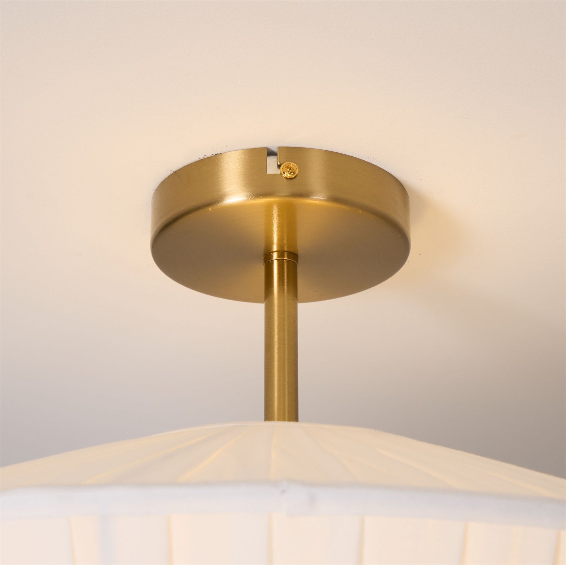 Casoreth Modern Minimalist Pleated Metal Fabric Ceiling Lamp - Lamp Copper