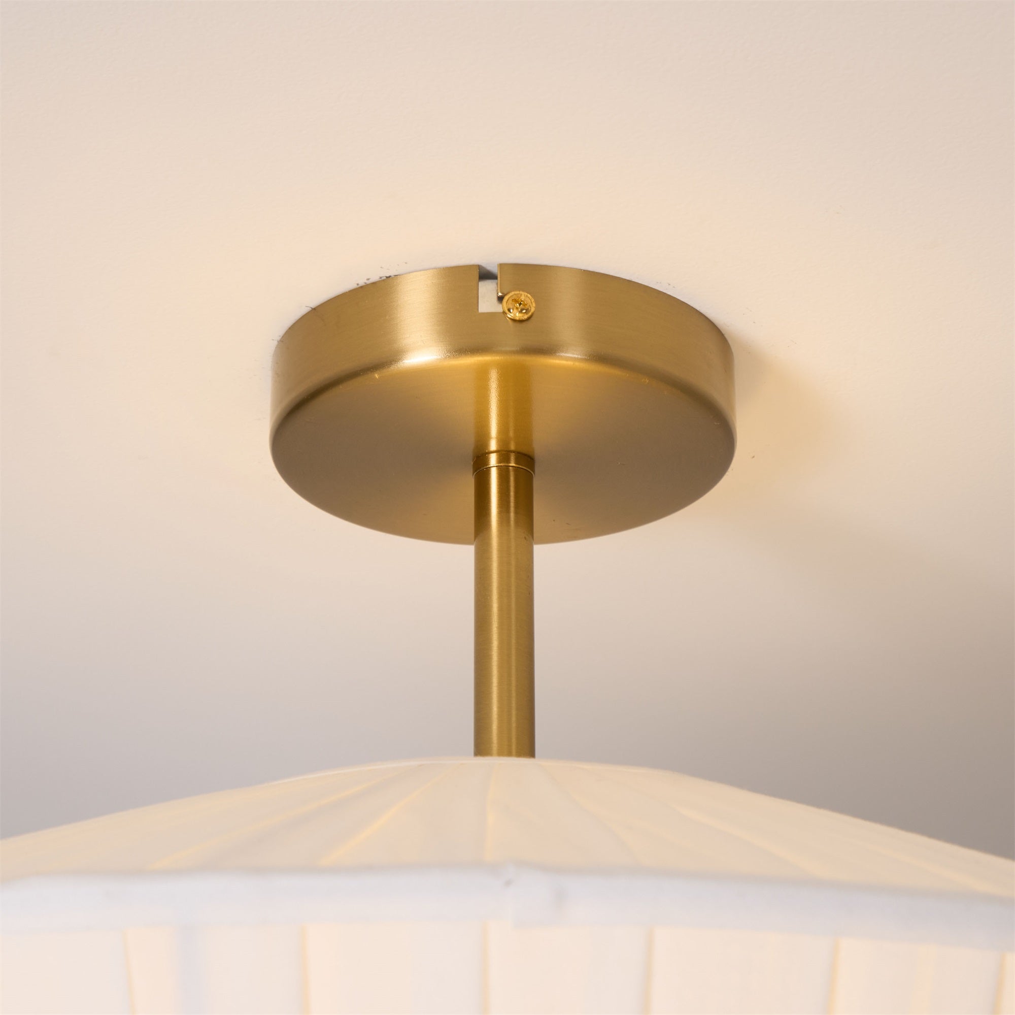 Casoreth Modern Minimalist Pleated Metal Fabric Ceiling Lamp - Lamp Copper