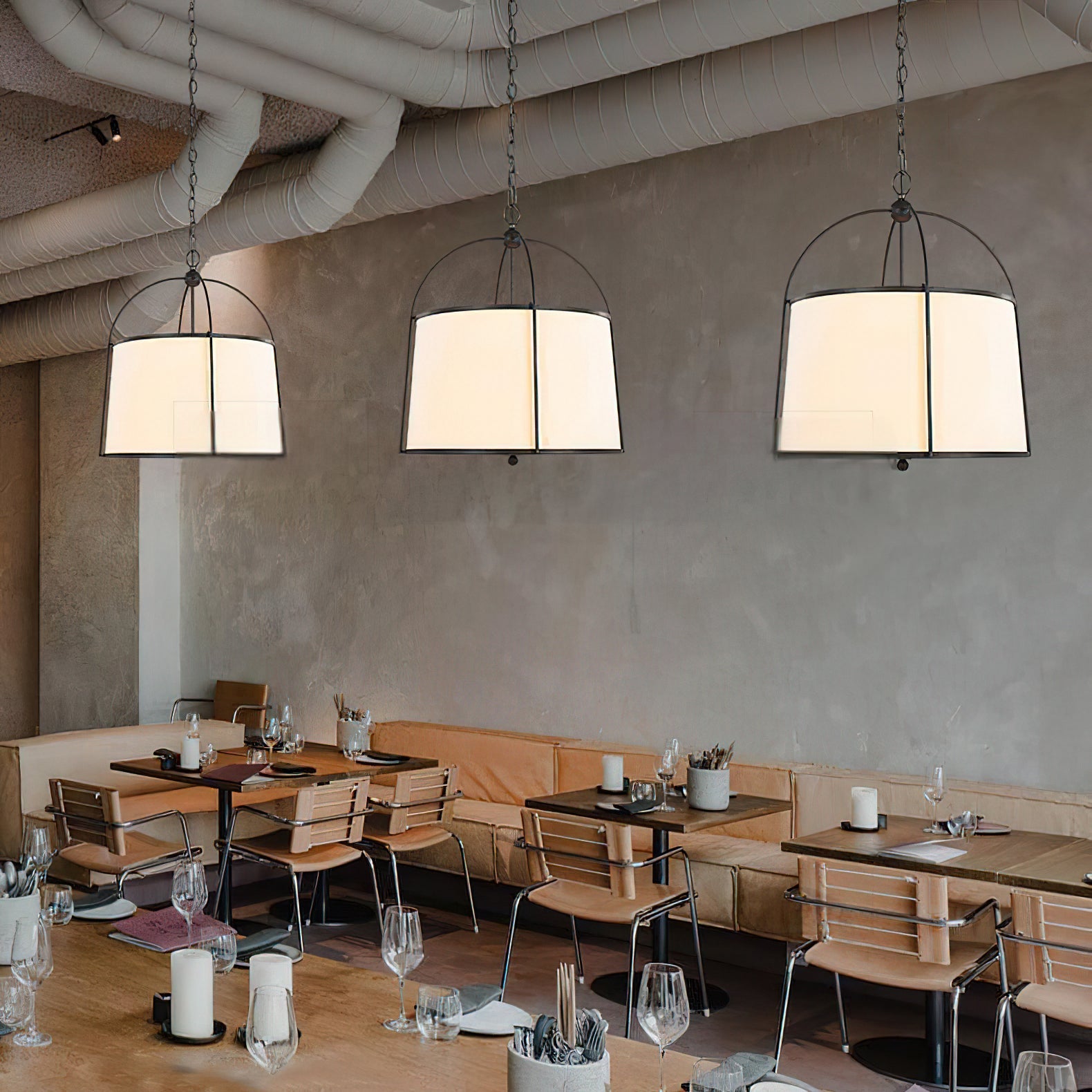 Flare Vintage Industrial Metal Fabric Pendant Lamp - Lamp Copper