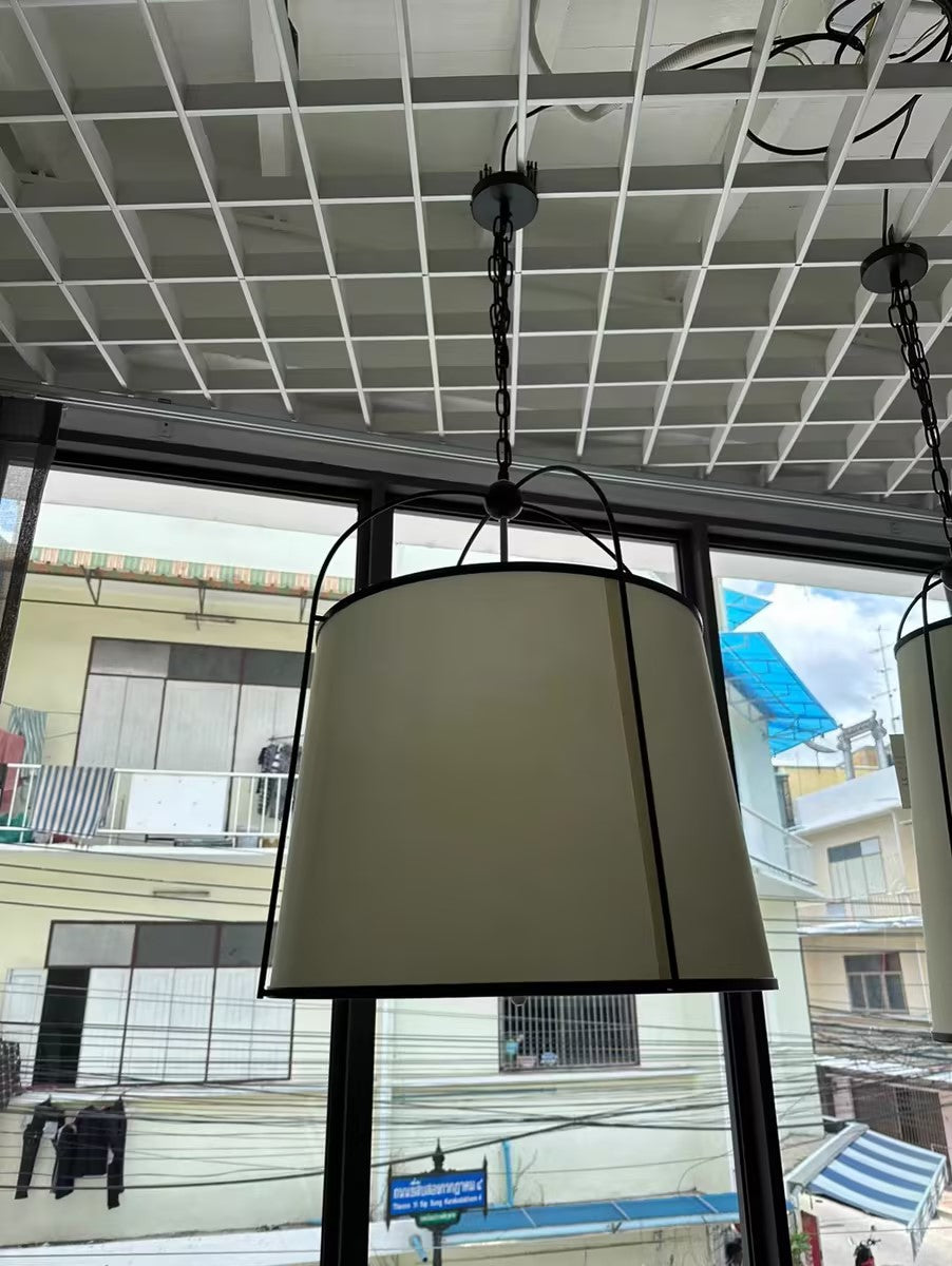 Flare Vintage Industrial Metal Fabric Pendant Lamp - Lamp Copper