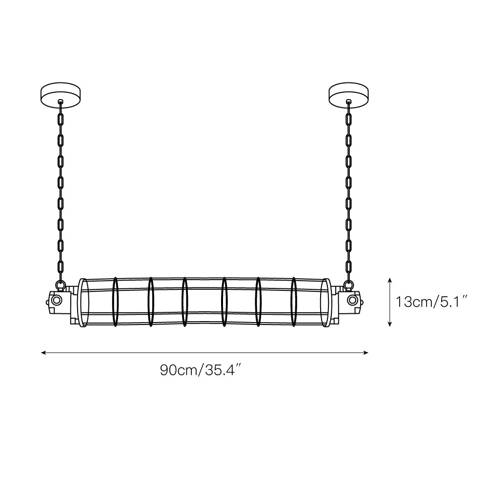 Ephael Modern Vintage Minimalist Tube Metal Pendant Lamp - Lamp Copper