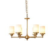 Idorara Postmodern Luxury Brass Glass Chandelier - Lamp Copper