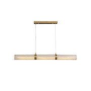 Stream Modern Minimalist Alabaster Pendant Light - Lamp Copper