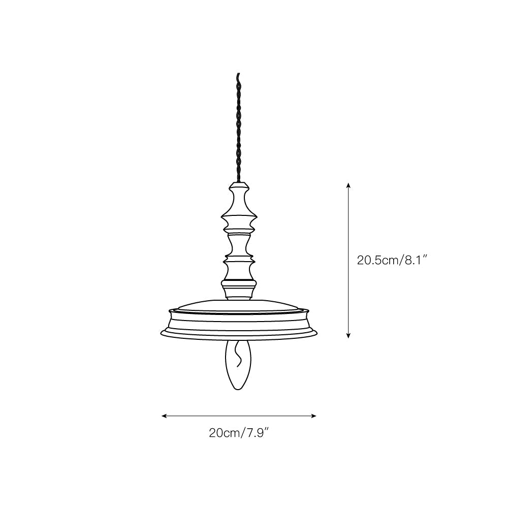Iraeiel Vintage Minimalist Wooden Pendant Light - Lamp Copper