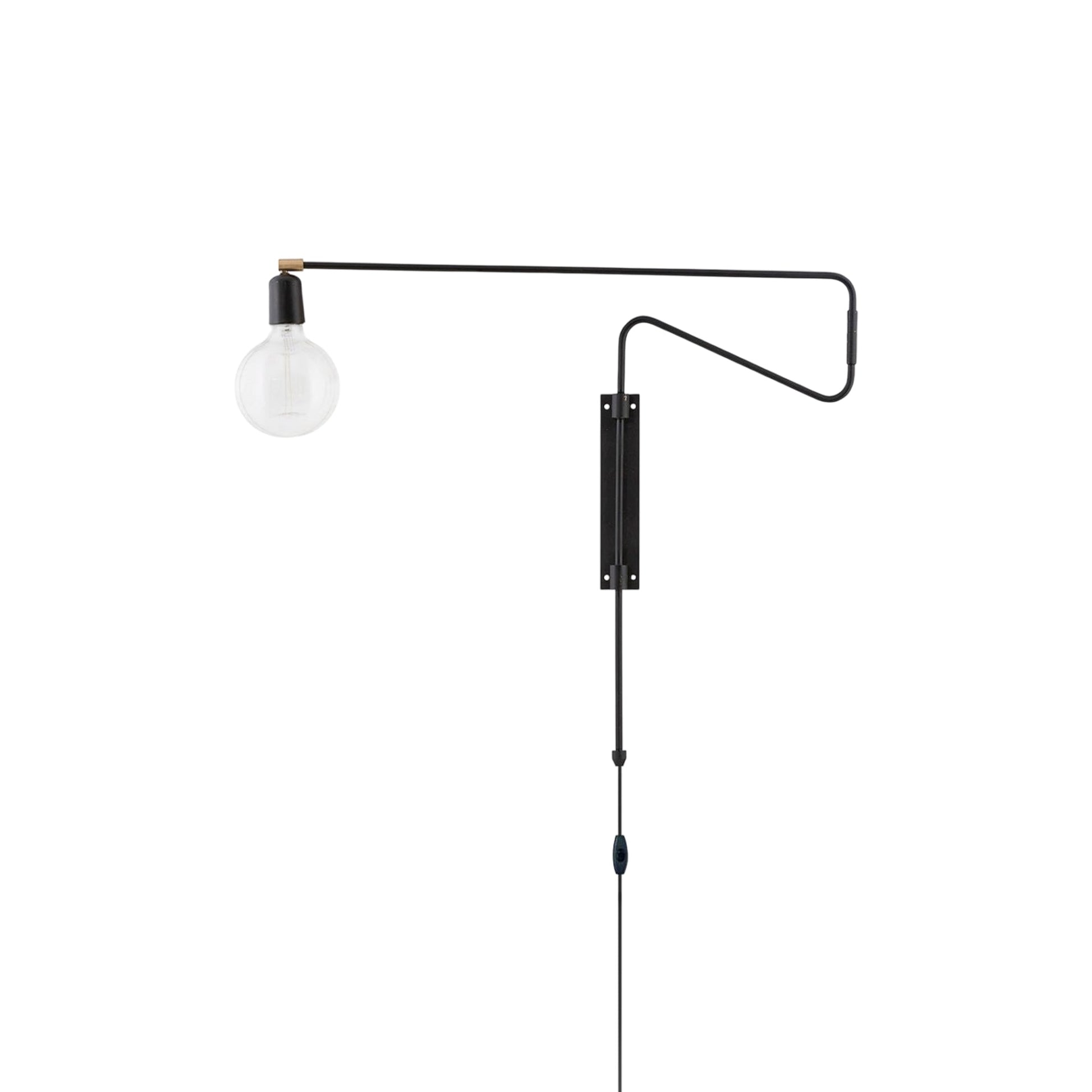 Ersora Modern Minimalist Swing Plug-in Metal Wall Lamp - Lamp Copper