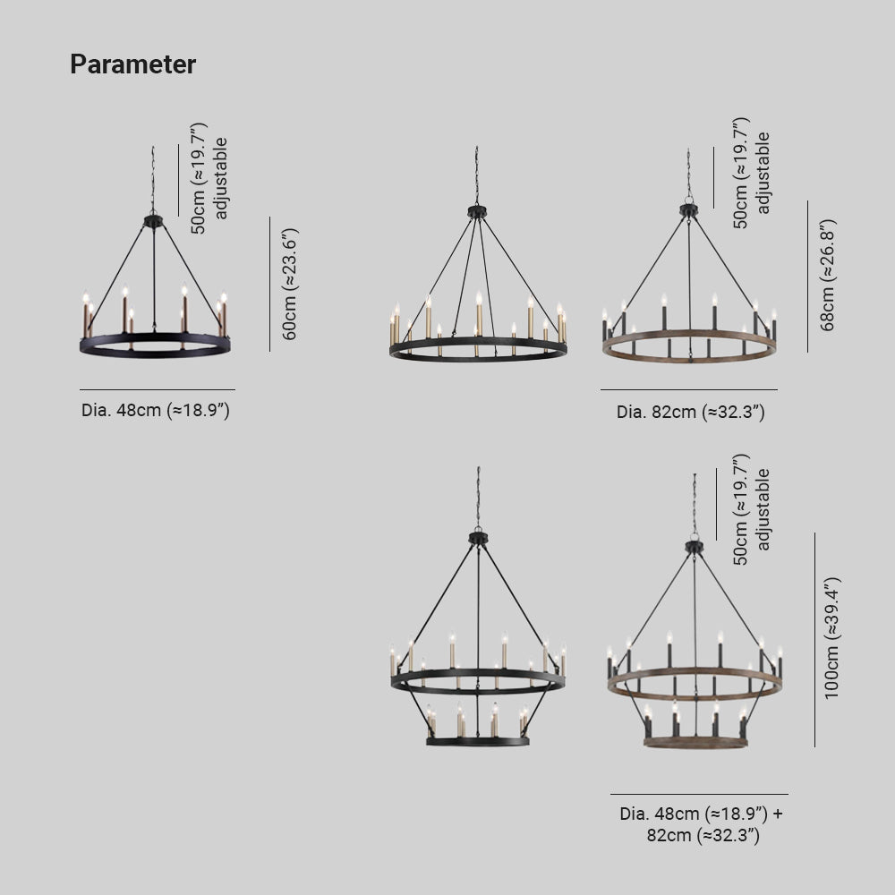 Silva Modern Industrial LED Chandelier Metal Living Room - Letslighting