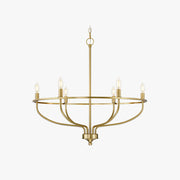 Silva Industrial Metal Candle Chandelier Champagne Living Room Bedroom - Letslighting