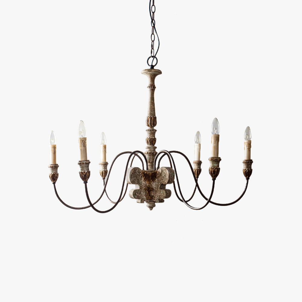 Silva Retro Design LED Chandelier Bronze Metal Living Room - Letslighting