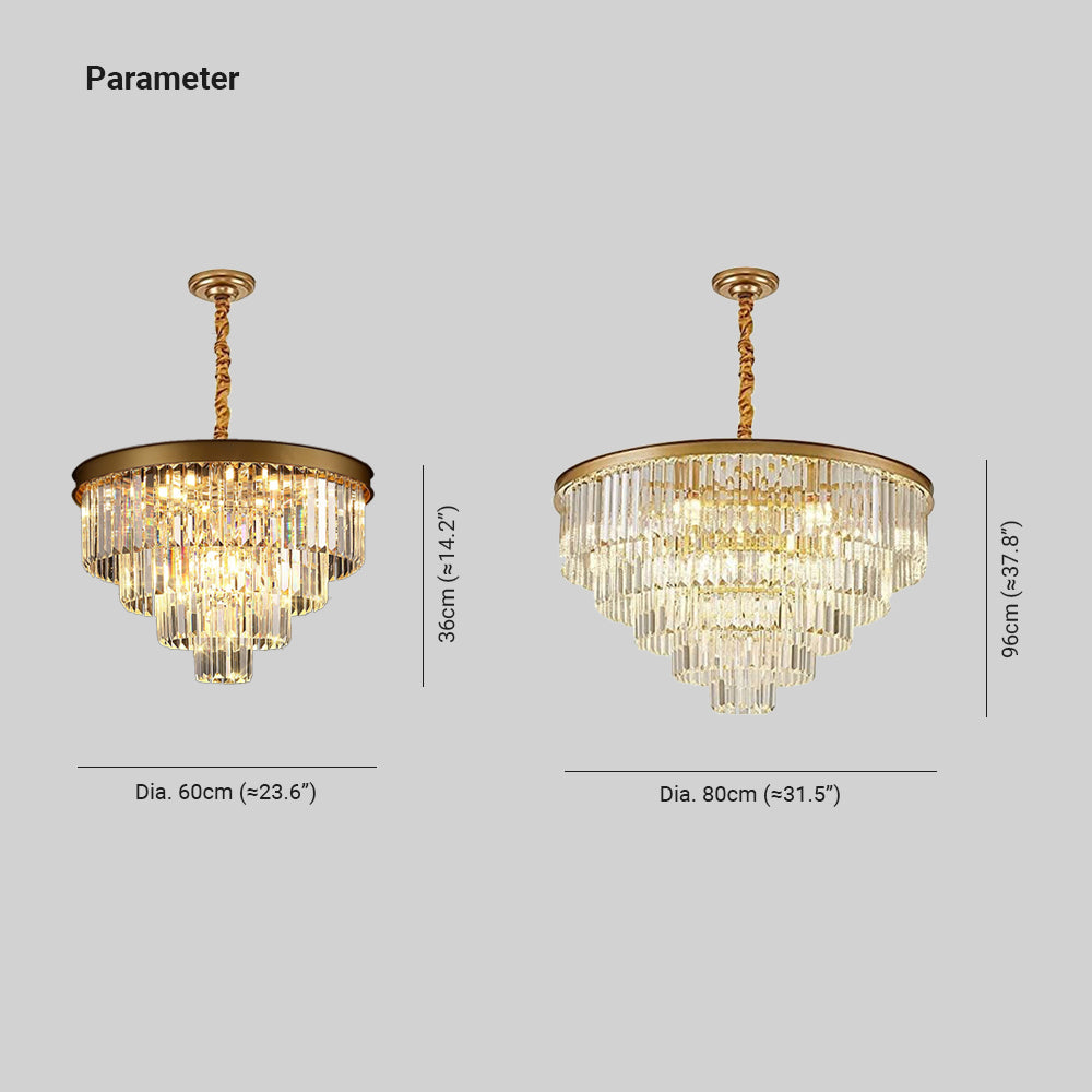 Kristy Modern LED Decorative Luxury Pendant Light Crystal Metal Ring Bedroom Living Room - Letslighting