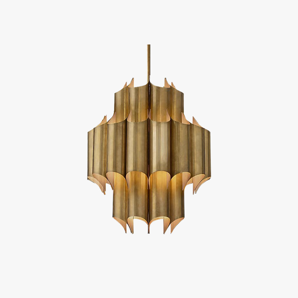 Arisha Simple Retro Creative Chandelier Brass Metal Bedroom - Letslighting