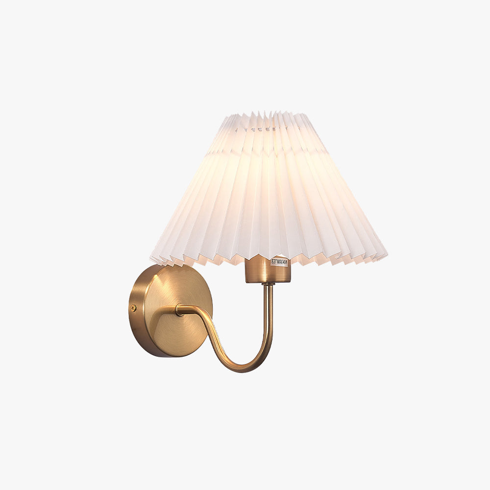 Kristy Nordic Vintage Indoor Wall Lamp Brass Bedroom - Letslighting