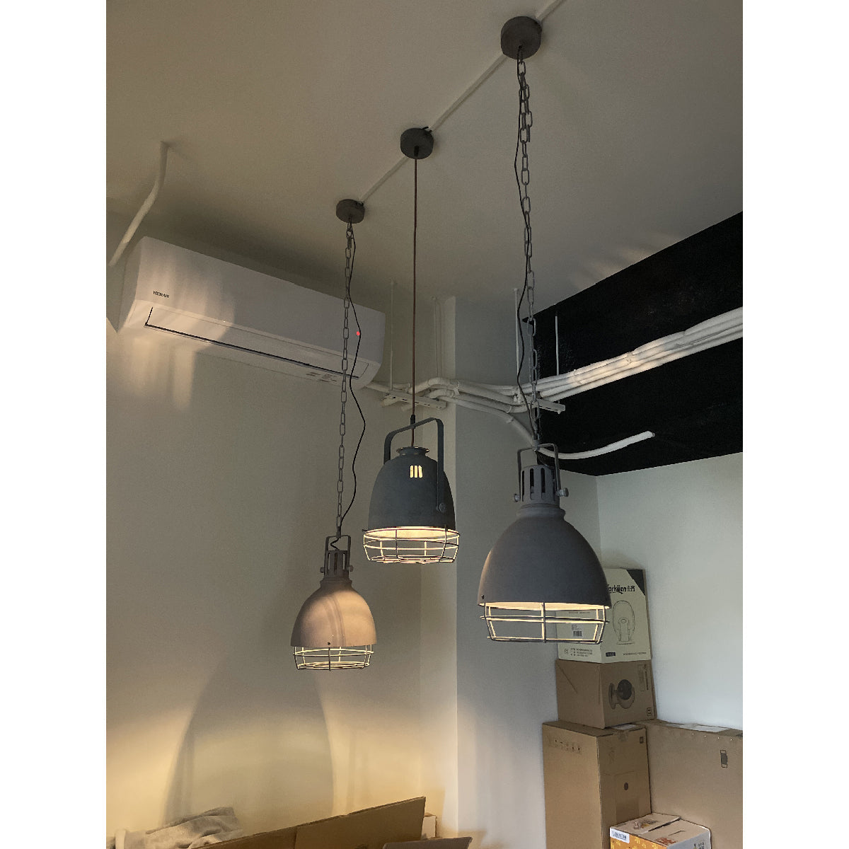 Evvynen Vintage Industrial Metal Pendant Light - Lamp Copper